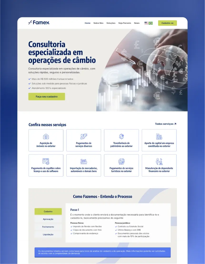 Jonas Verissimo - Criação de sites _ Famex Câmbio